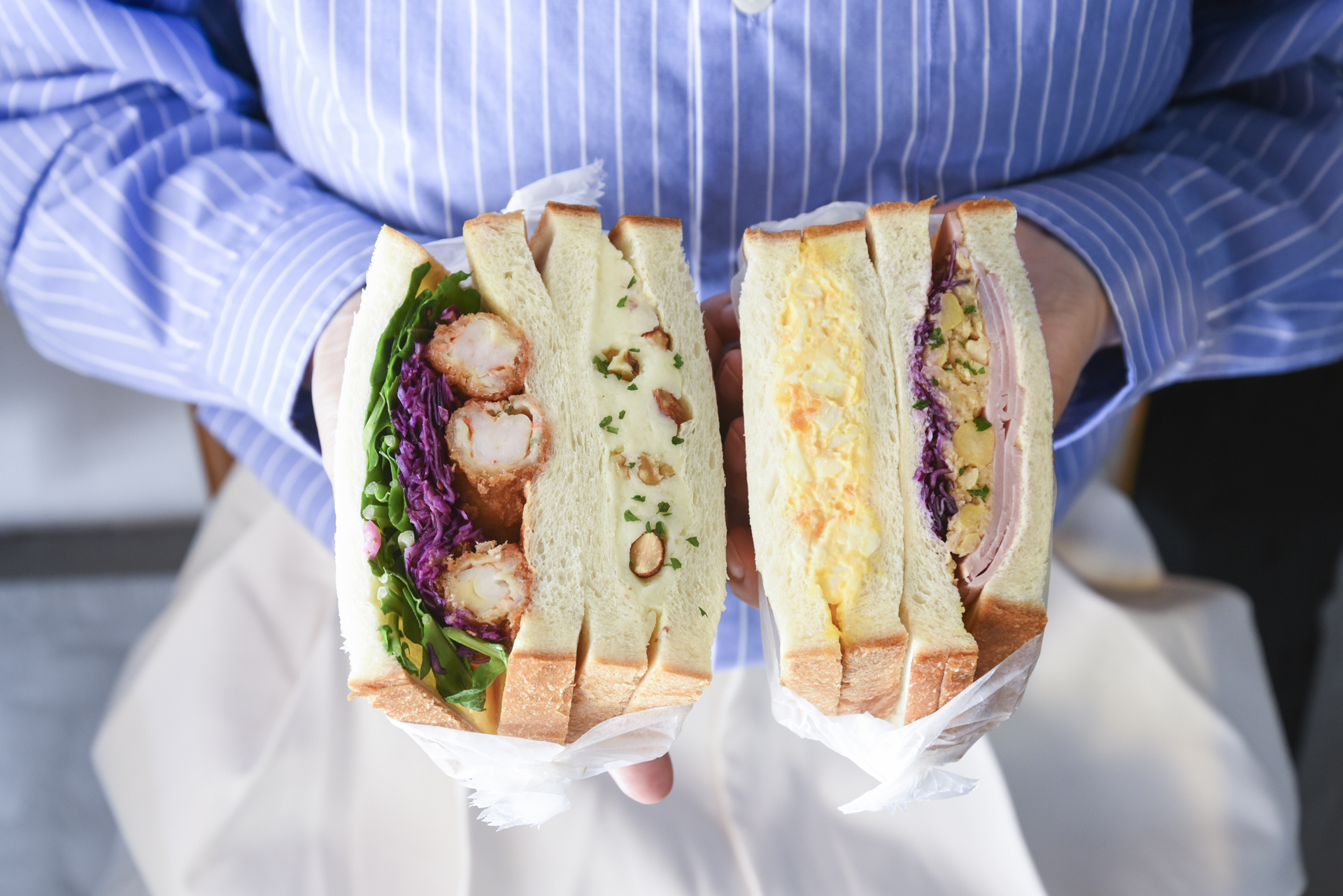 【京都市左京区】エビフライと食パンの意外な組み合わせ。三条京阪にあるデリカテッセン［齋藤商店］の彩り野菜サンドウィッチ